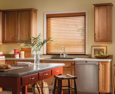 Graber Faux Wood Blinds in Kitchen